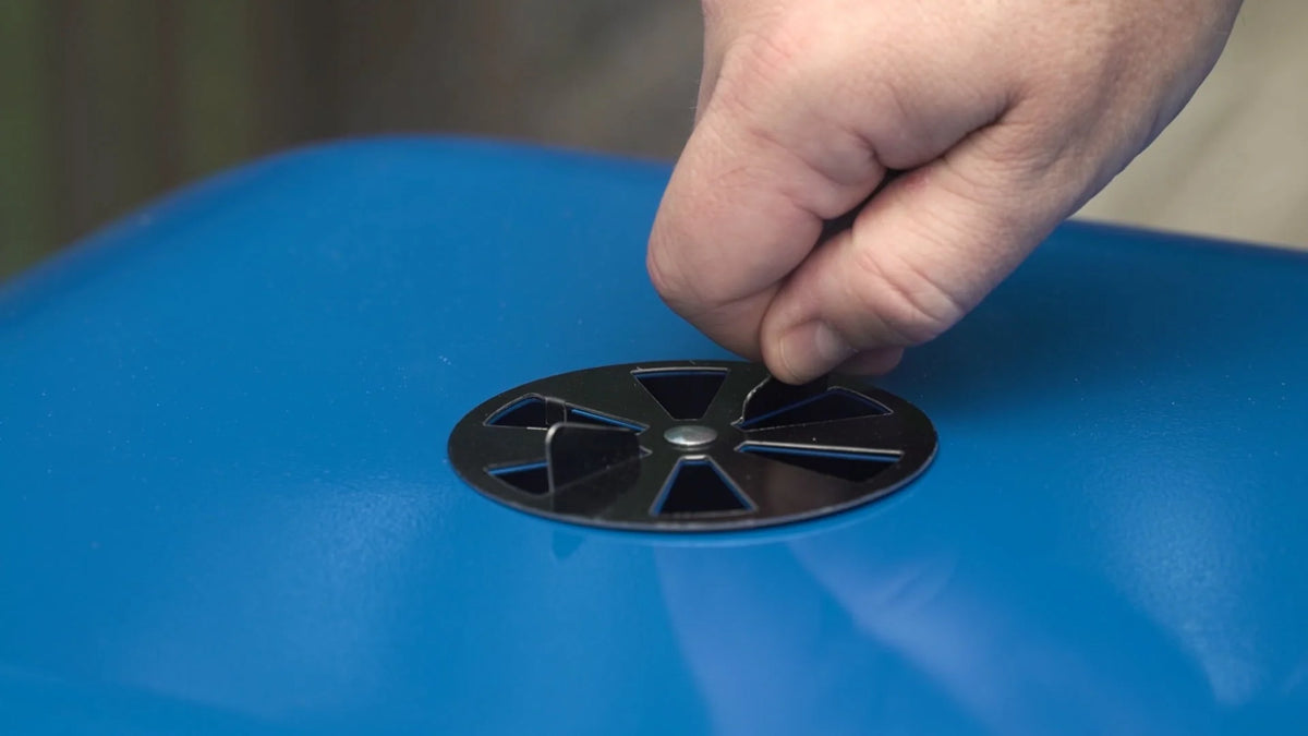Americana Walk-A-Bout Portable Charcoal Grill in Blue