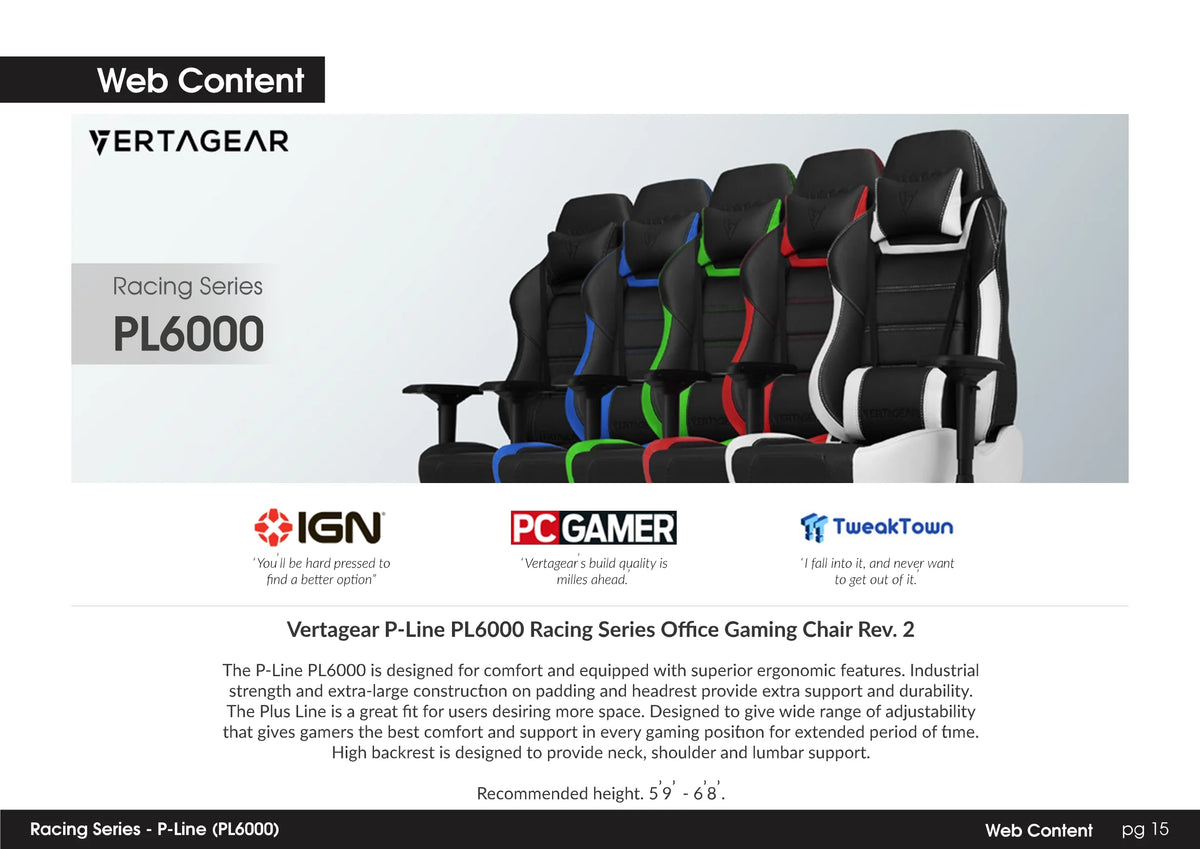 Vertagear Racing Series P-Line PL6000 Gaming Chair Camouflage Edition