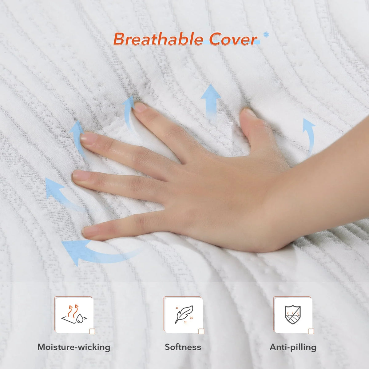 8 Full Pocket Spring Mattresses Gel Memory Foam Mattresses Hybrid Mattresses in a Box, Full Mattresses