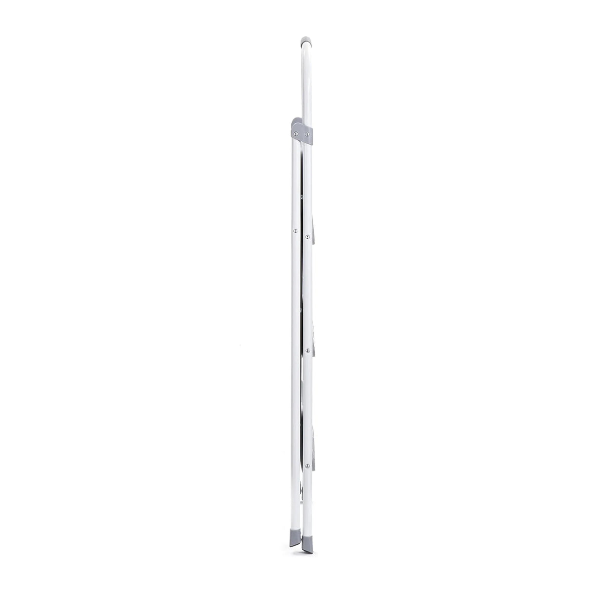 Rubbermaid 3 Step Folding Ladder, Steel Foldable Step Stool, White