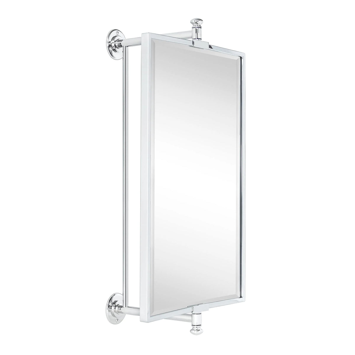 TEHOME Black Beveled Rectangle Pivot-N-View Bathroom Vanity Mirror 14x22"