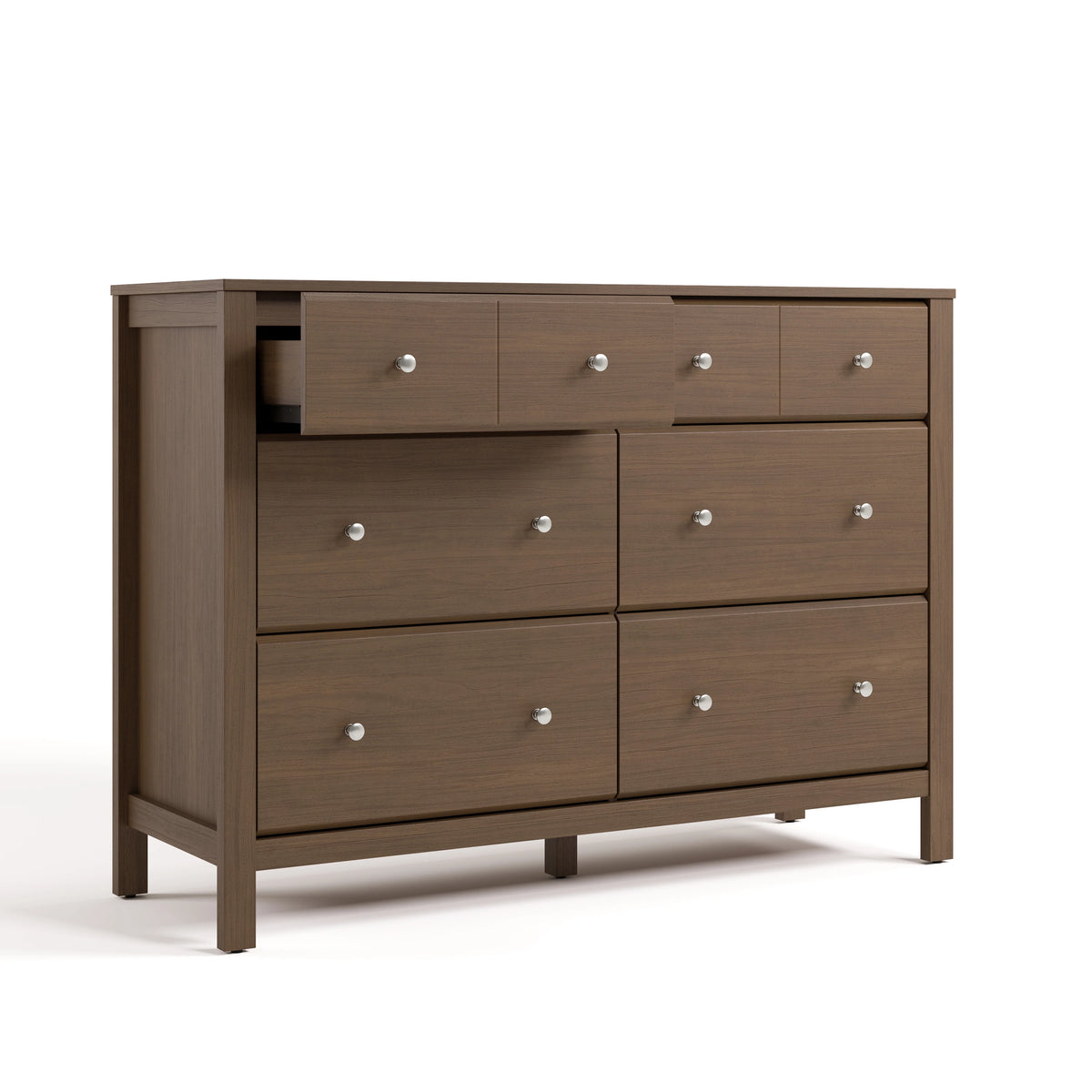 Storkcraft Horizon 6 Drawer Nursery Double Dresser, Driftwood