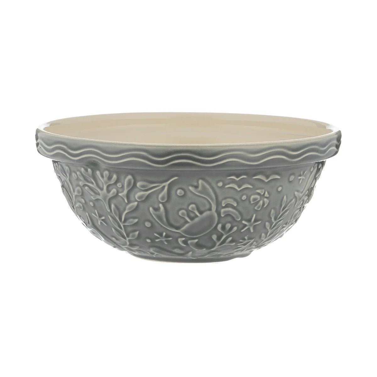 Mason Cash Nautical Chip-Resistant Earthenware Mixing Bowls with Sea Turtle,Crab,Boat Designs (3Pcs)