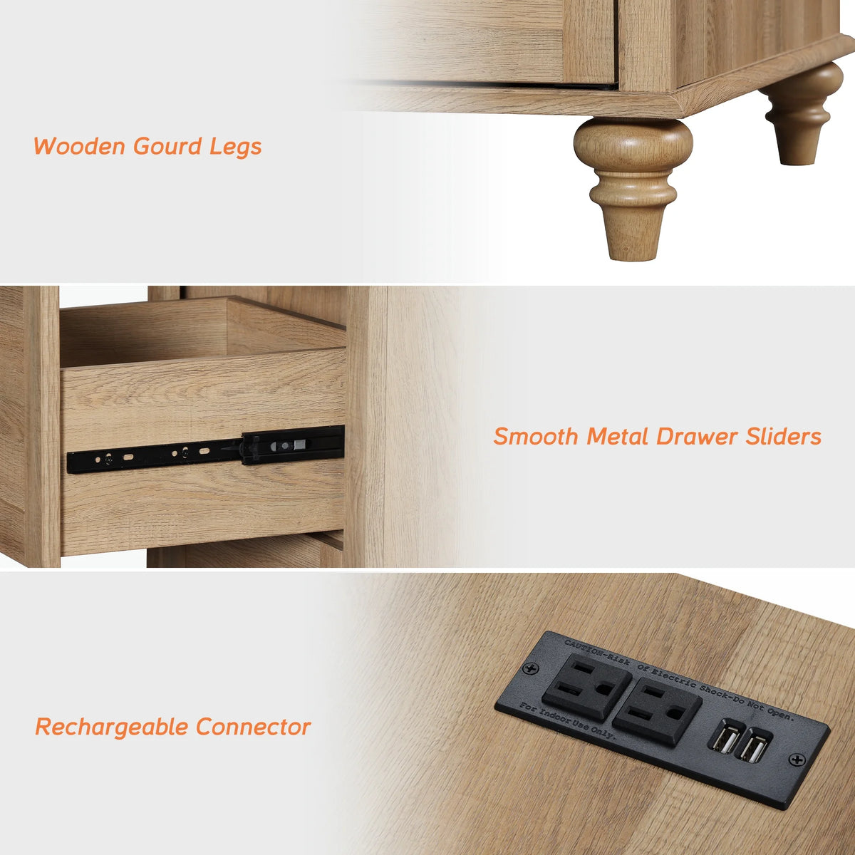 Oak 6 Dresser for Living Room