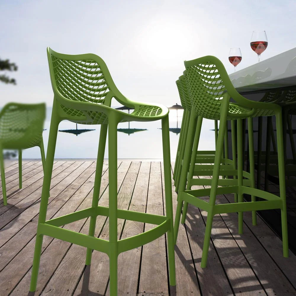 Compamia Air Patio Bar Stool in Black