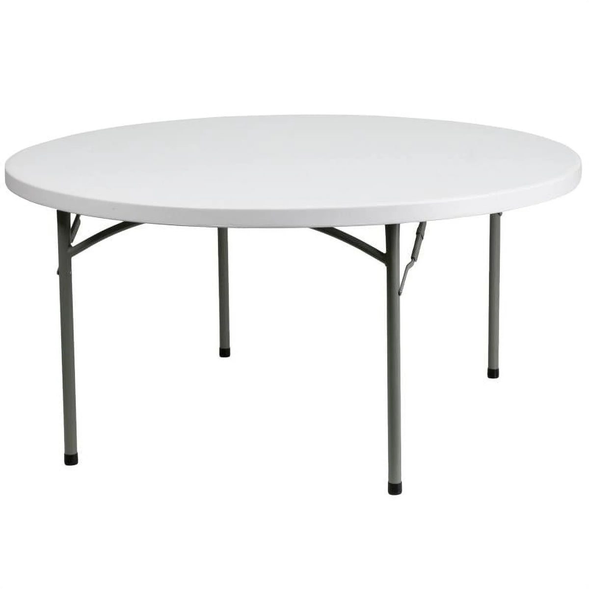 (10 PACK) 60'' Round Plastic Folding Table - Heavy Duty Banquet Table
