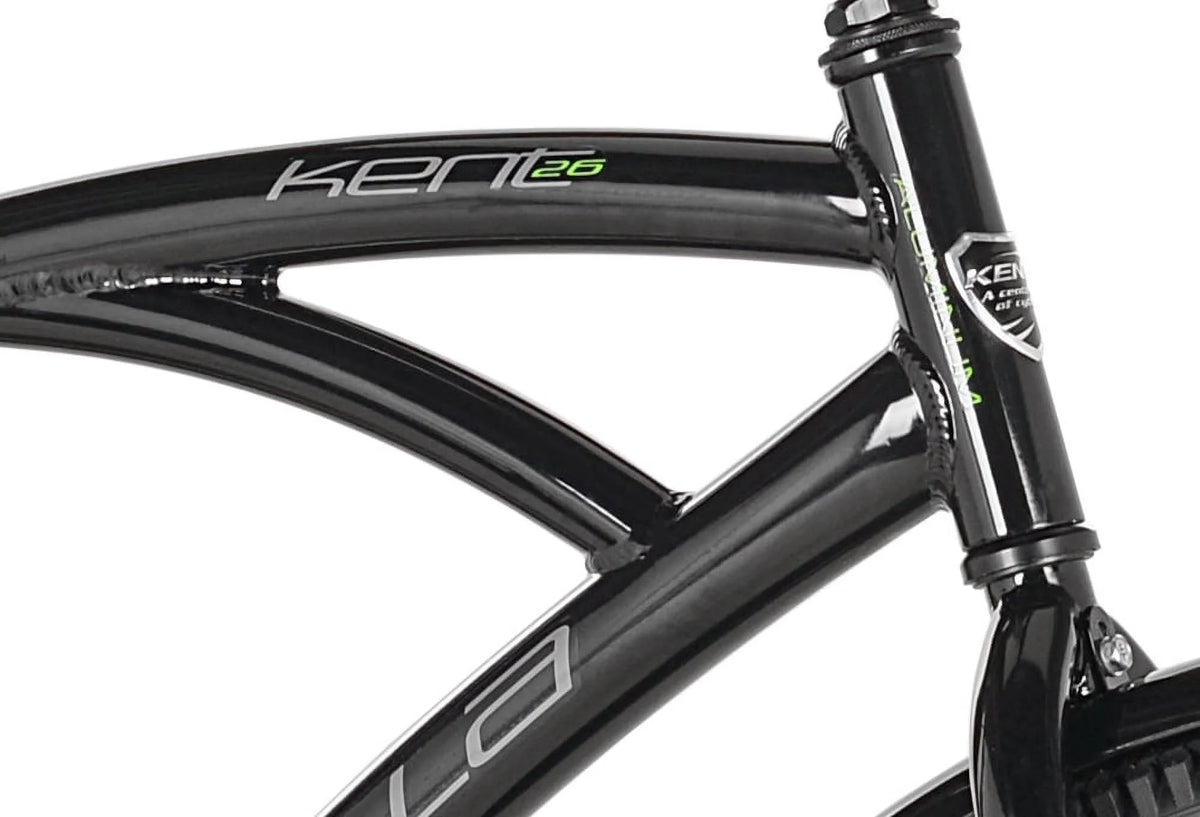 26" Kent La Jolla Cruiser Men's Bike, Adult Ages 13+, Black/Green