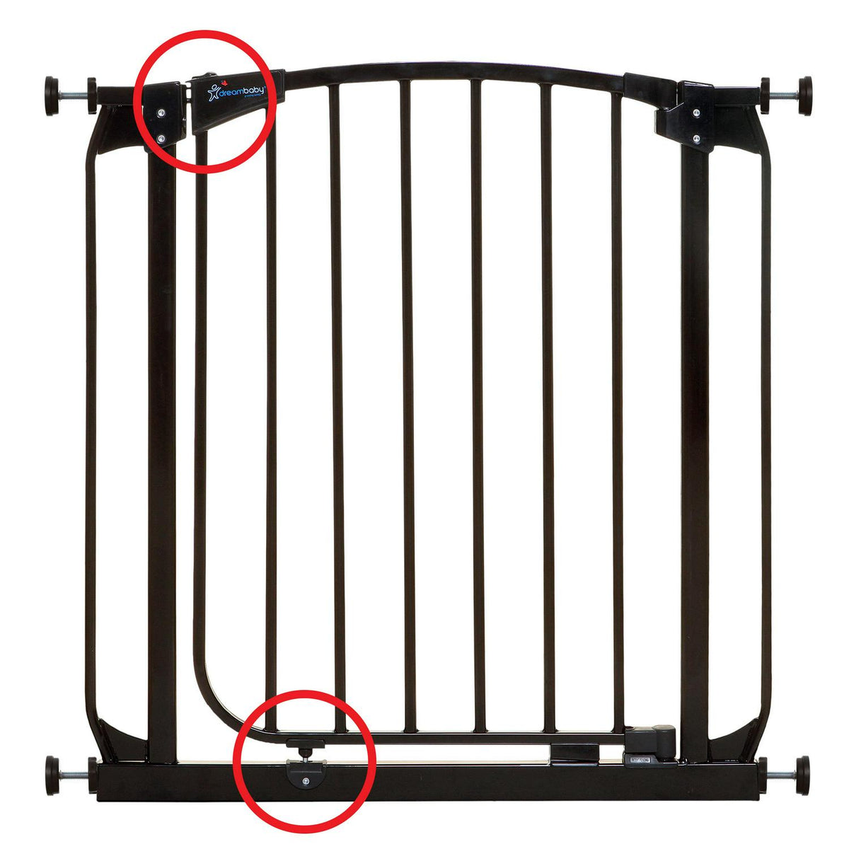 Dreambaby® Chelsea Swing Closed Security Gate 28″-32″ - Black