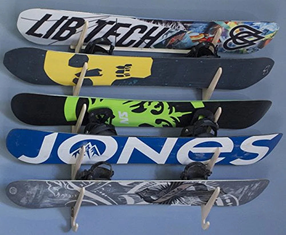 The Lifty Snowboard Wall Rack (Holds 5)
