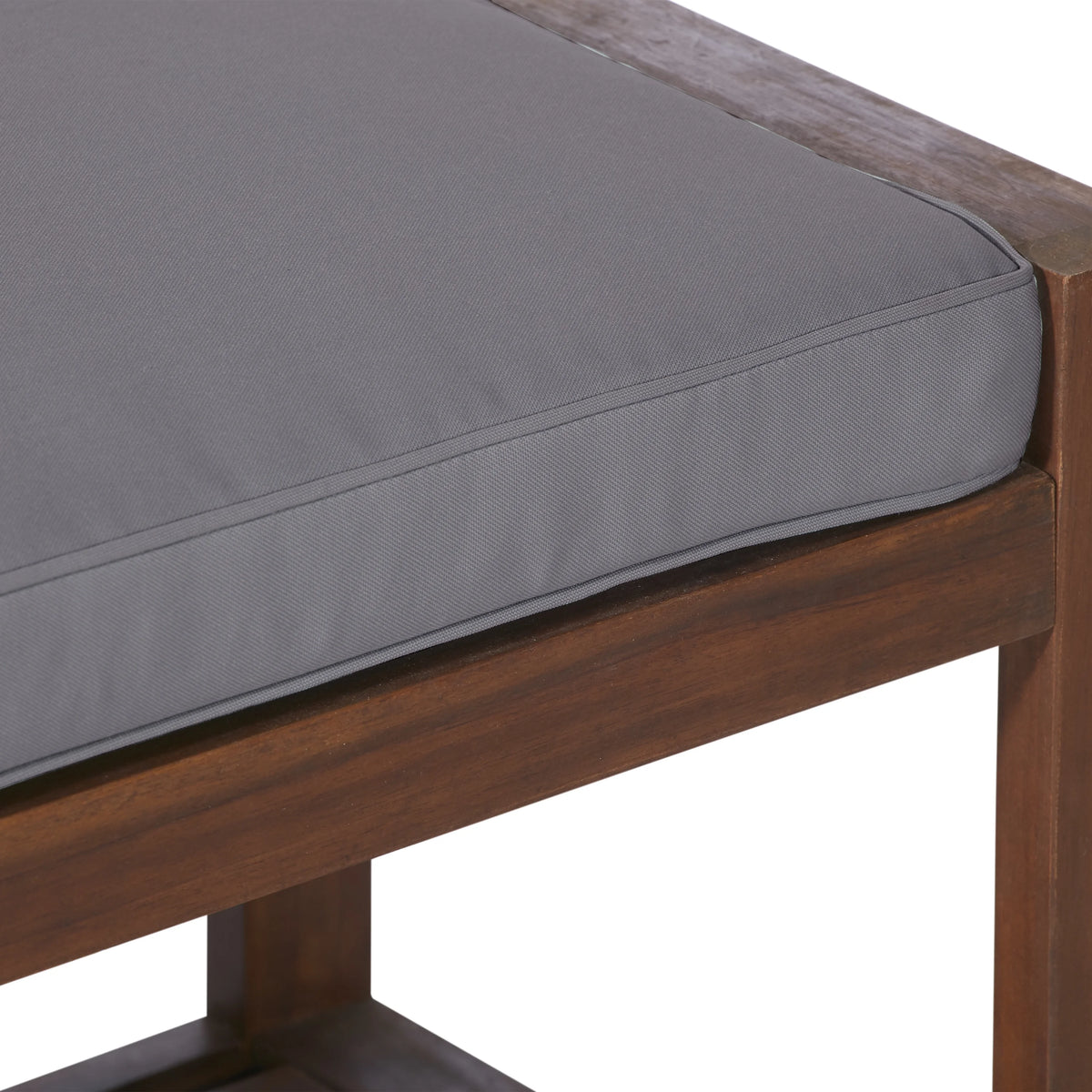 Manor Park Chevron Outdoor Storage Acacia Wood Bench - Brown