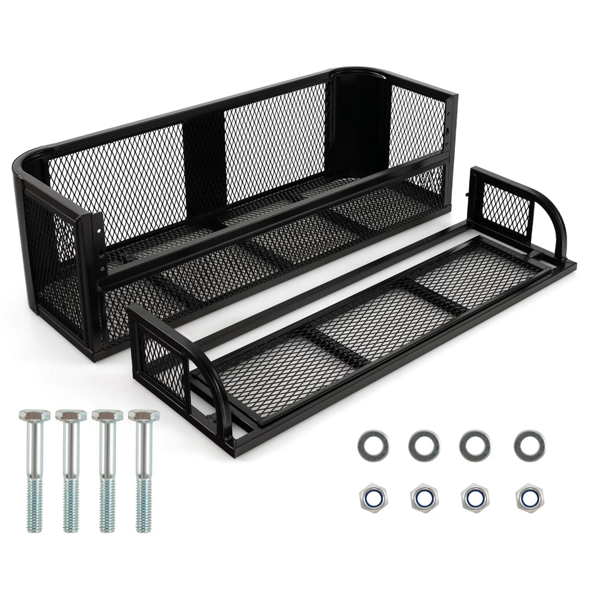 Costway ATV UTV Universal Rear Drop Basket Rack Steel Cargo Hunting