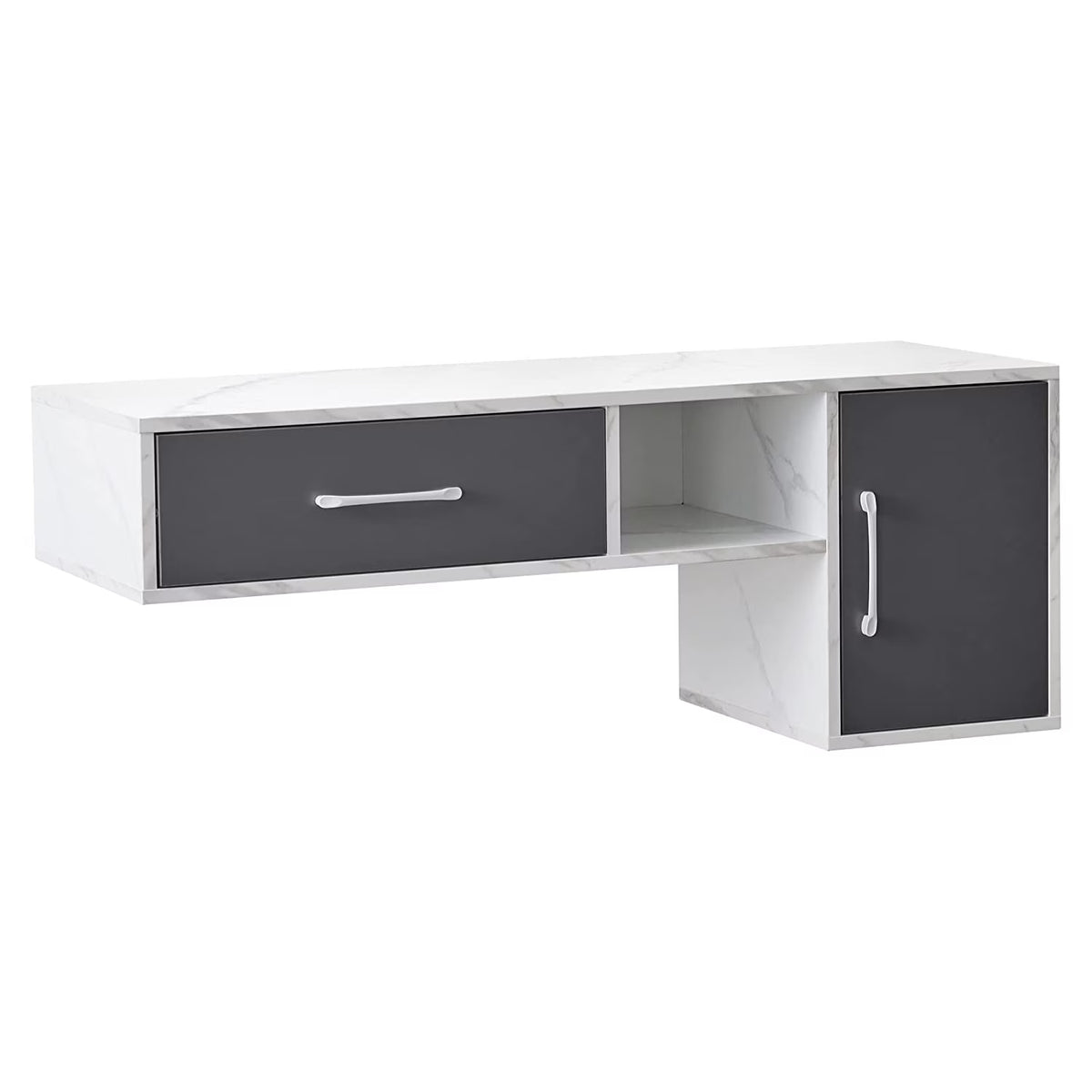 BarberPub Barber Wall Mount Station with Drawers, Beauty Multi-Functional Storage Cabinet 2530
