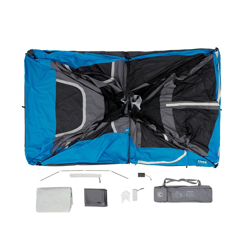 Open Box Core Equipment 40062 9-Person Lighted Instant Cabin Tent