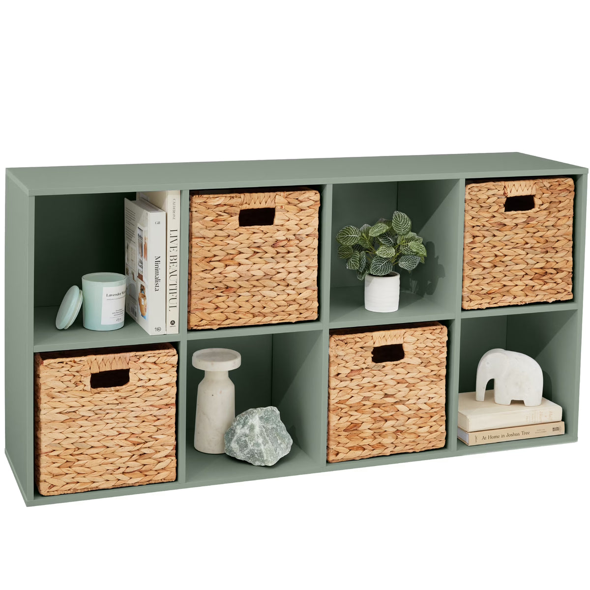 Best Choice Products 8-Cube Bookshelf, 11in Display Storage System, Organizer w/ Removable Back Panels - Black
