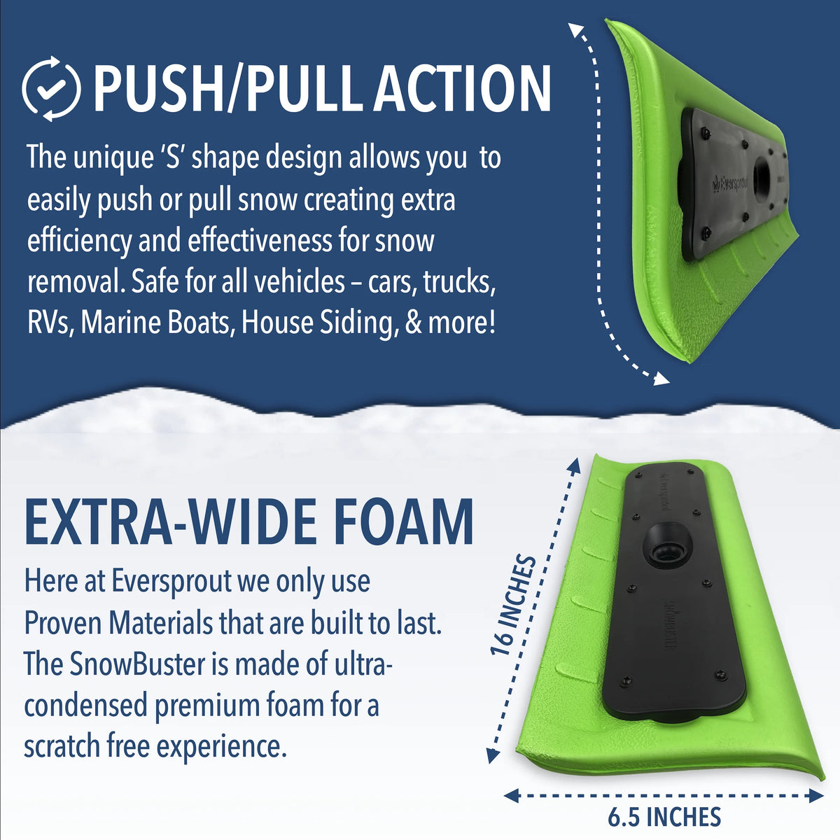 EVERSPROUT Never-Scratch SnowBuster 7-to-24 Foot