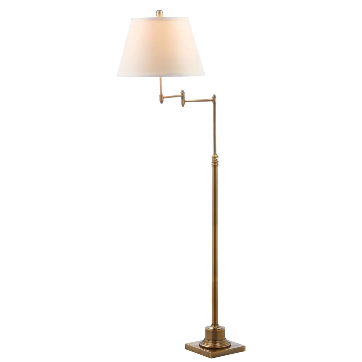 SAFAVIEH Ingram 68.5 in. H Solid Glam Swivel Floor Lamp, Gold