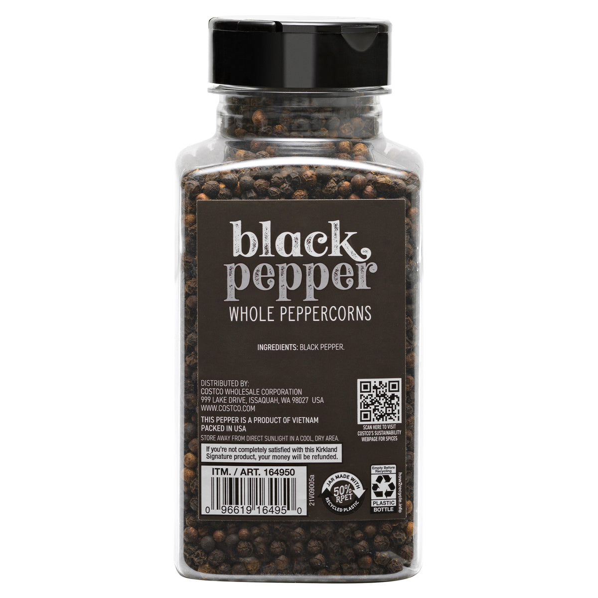 Kirkland Signature, Whole Black Peppercorn, 14.1 oz