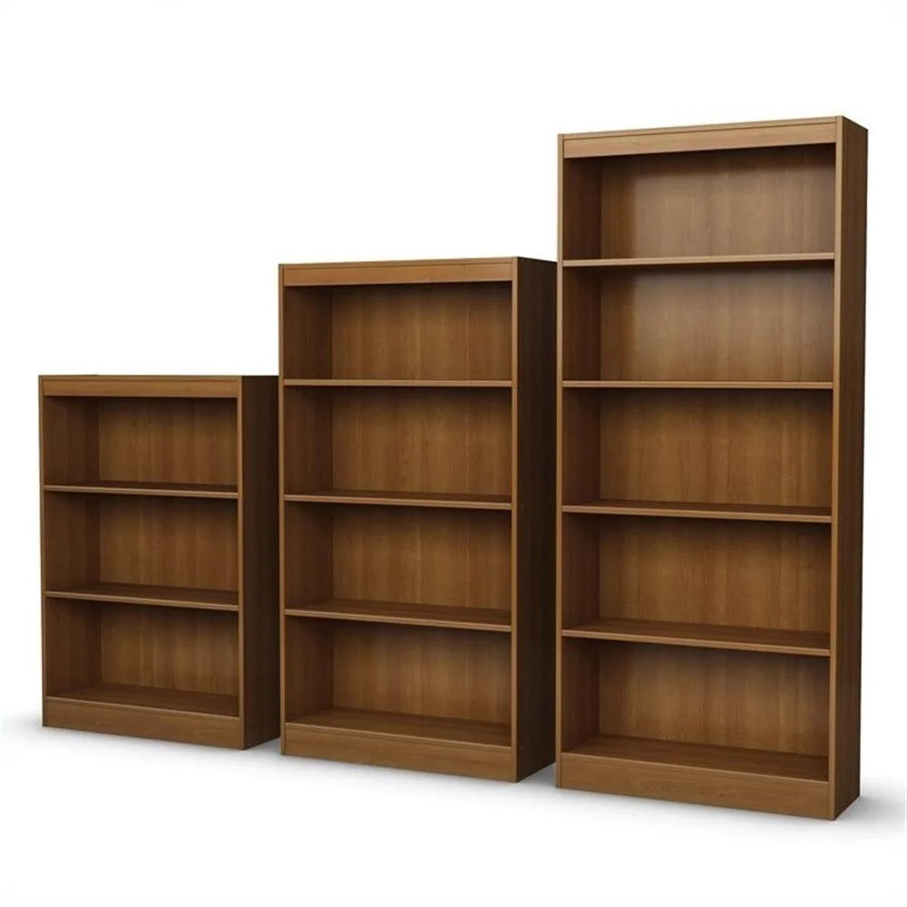 Pemberly Row 5-Shelf Transitional Wood Bookcase in Morgan Cherry