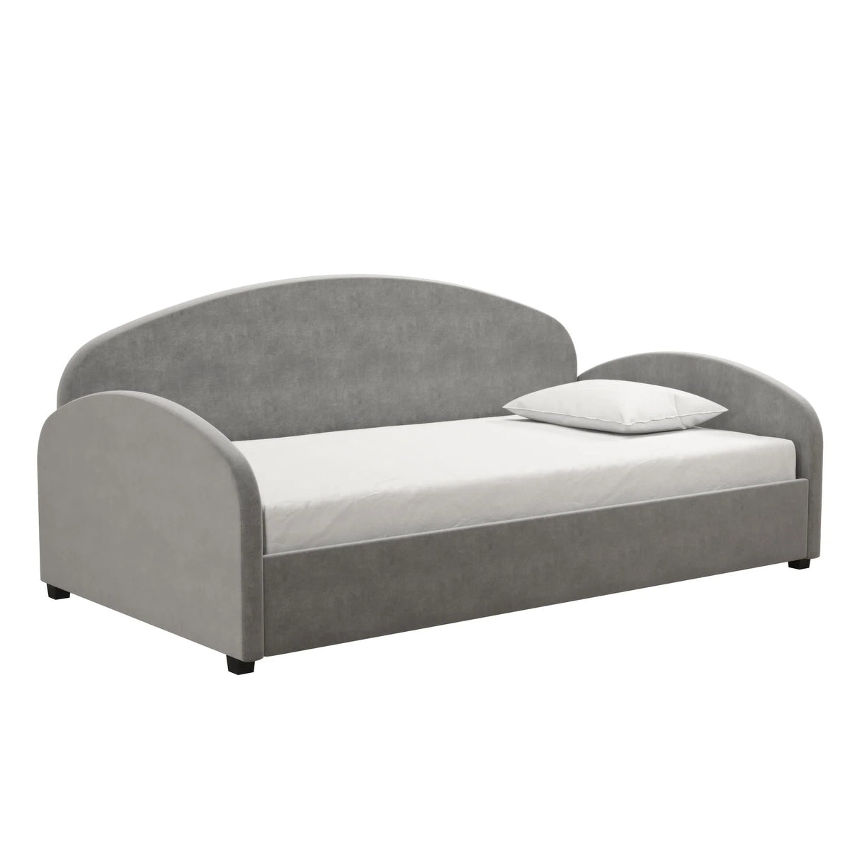 Mr. Kate Moon Upholstered Daybed Frame, Twin, Light Gray Velvet