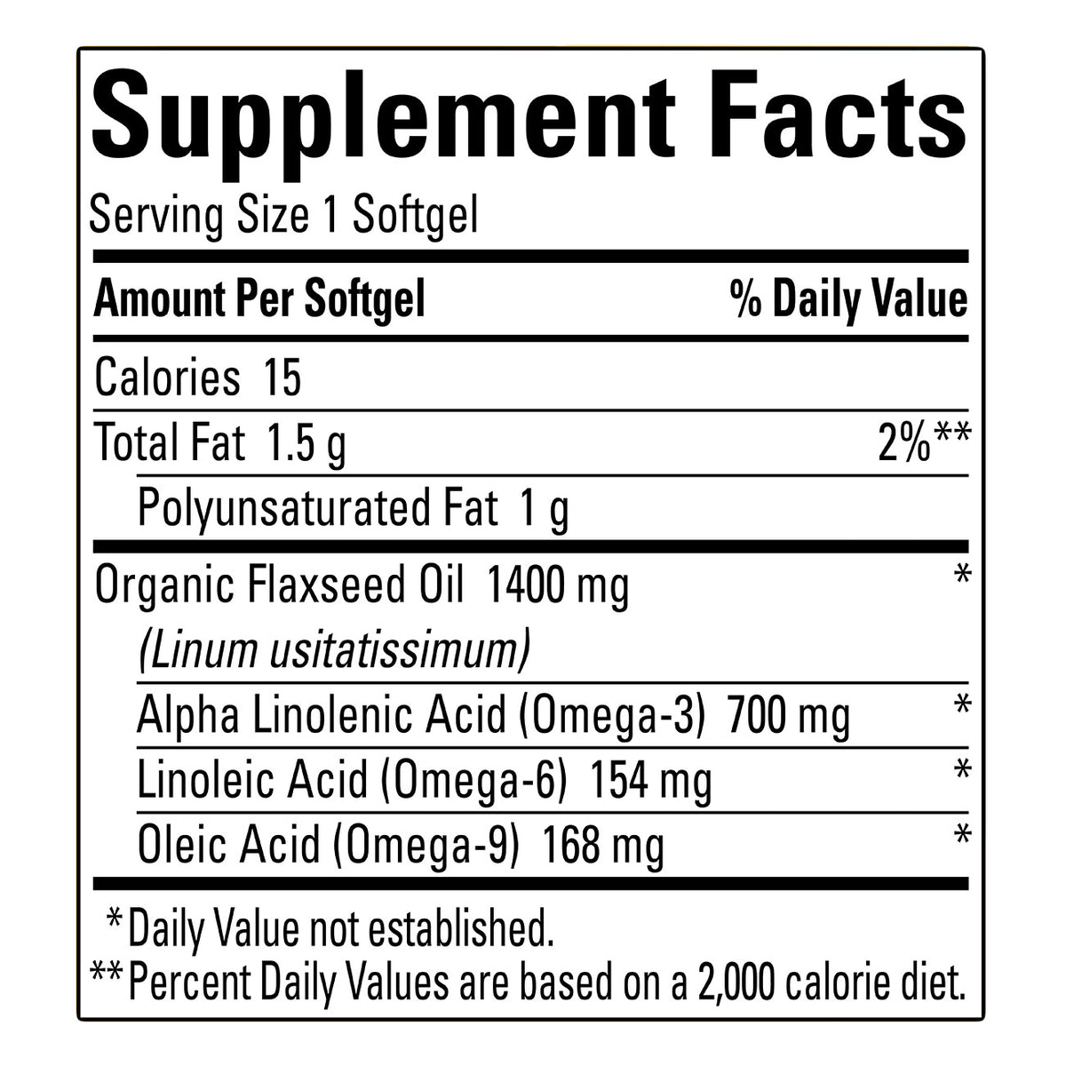 Nature Made Flaxseed Oil 1400 mg, 300 Softgels
