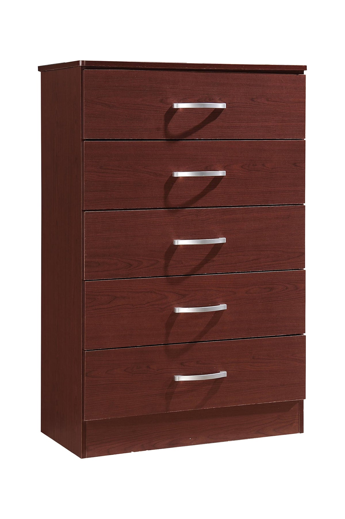 Hodedah 5 - Drawer Chest, Brown, Wood
