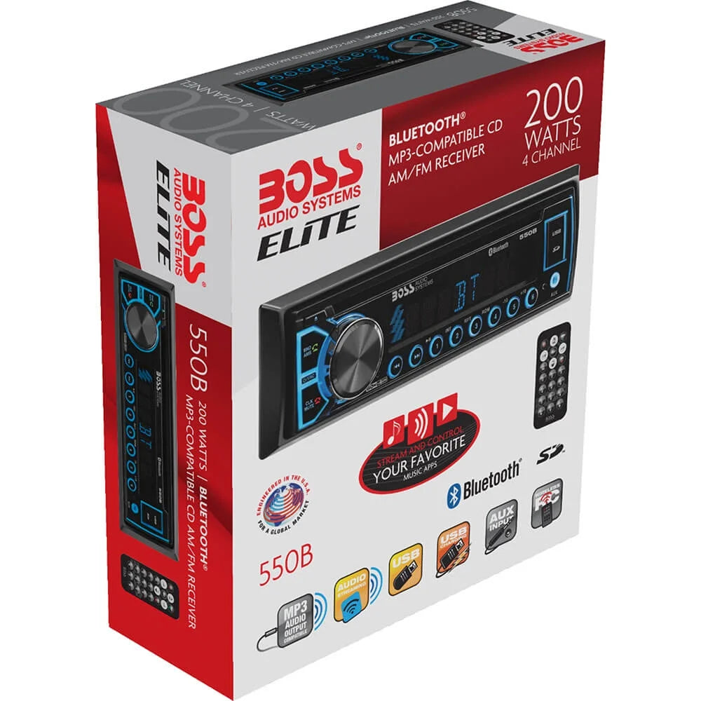 BOSS Audio Systems Elite 550B Car Stereo, Bluetooth, CD, MP3, USB, AM/FM Radio