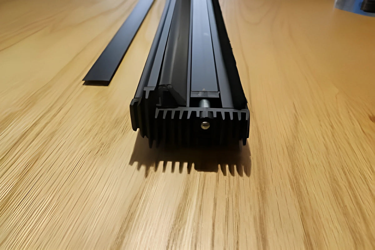 Life Products! T-Astragal Aluminum 80 in Weather Stripping 80x5/8x1-3/4 in Inswing Doors Black