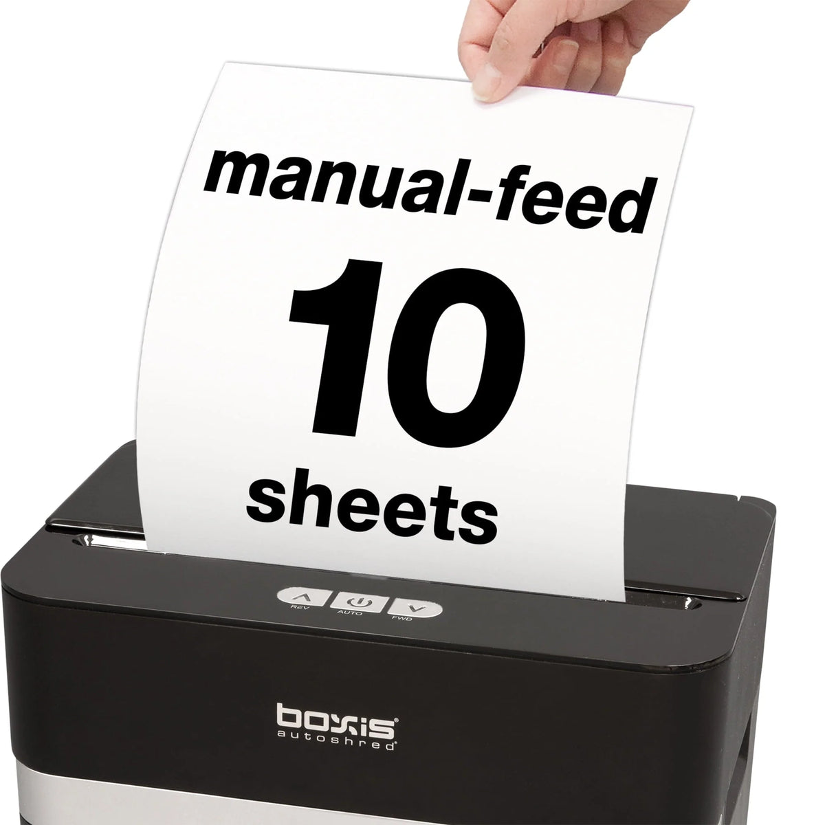 Boxis 150-Sheet Micro-Cut Shredder, Black, AD150T