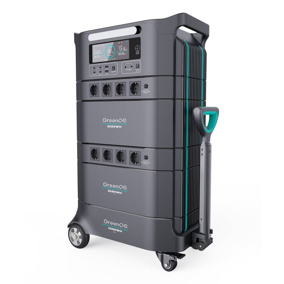 GreenOE Portable Power Station, 2074Wh LFP Battery, Expandable to 6394Wh, 110V 2200W AC Output,Solar Generator for Home Use, Camping Accessories, Emergencies, Power Outages, RVs