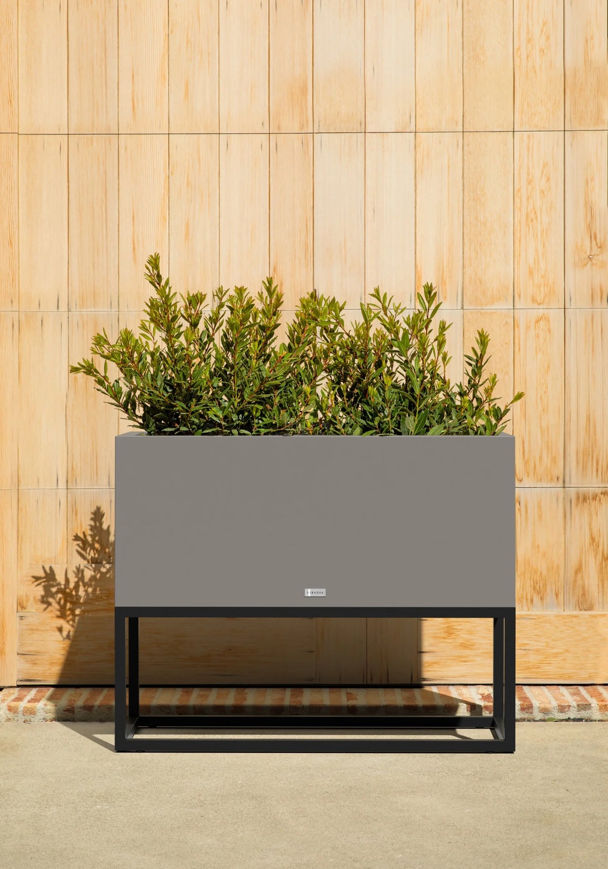 Veradek Block Series Raised Long Box Plastic Planter - (32 in., Black)