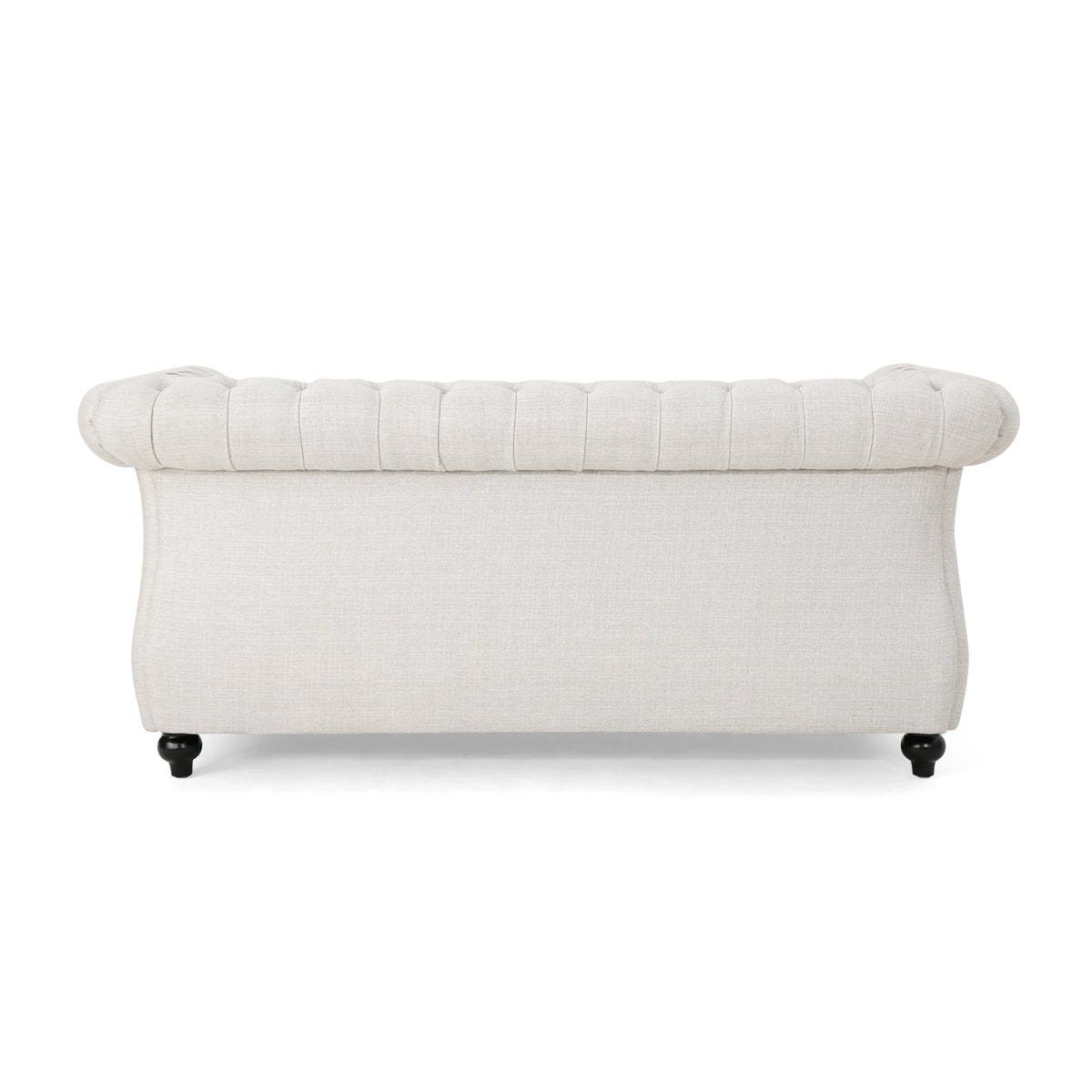 Noble House Ember Interiors Aaniya Fabric Chesterfield Loveseat Sofa, Beige