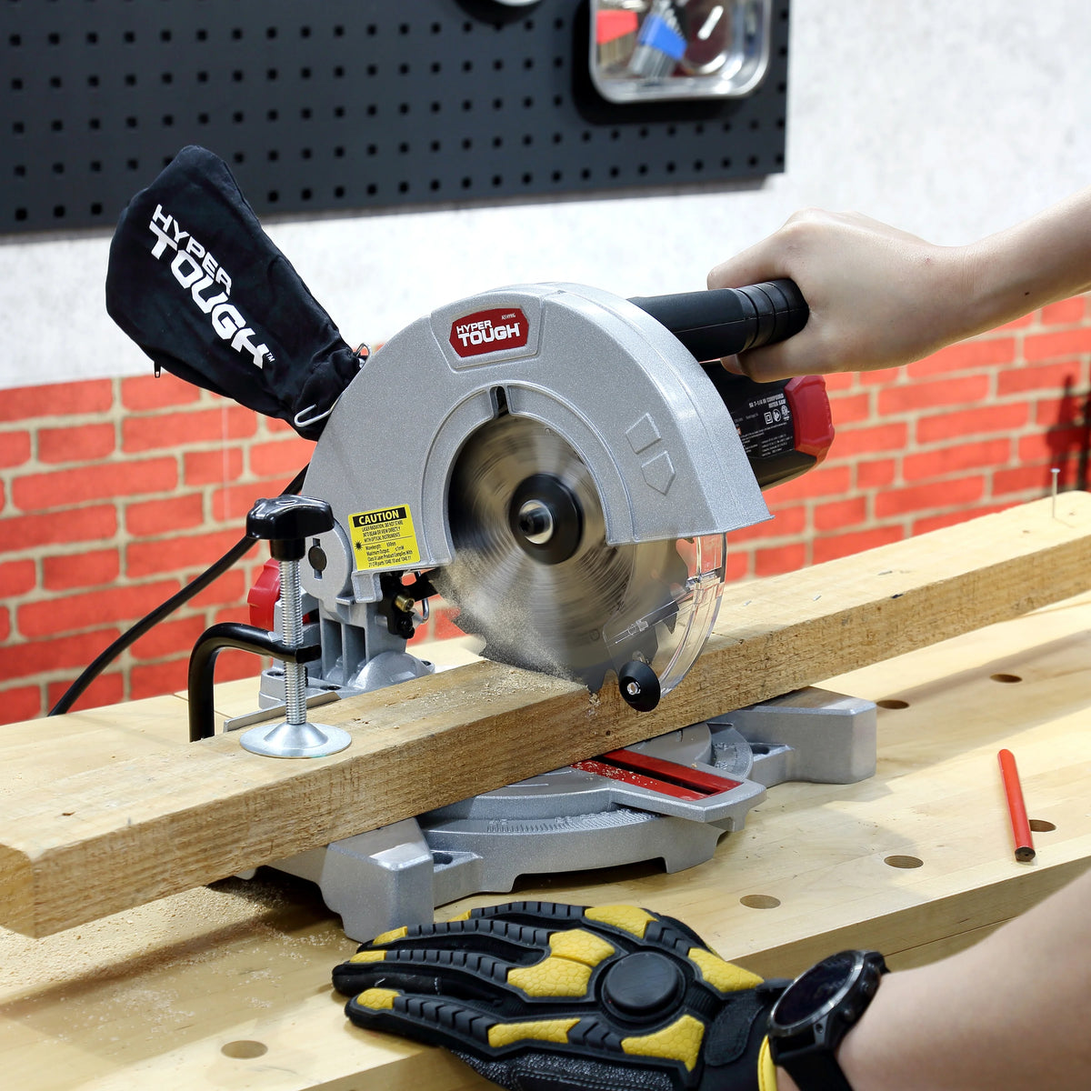 Hyper Tough 9A 7-1/4 inch Corded Compound Miter Saw, New Condition