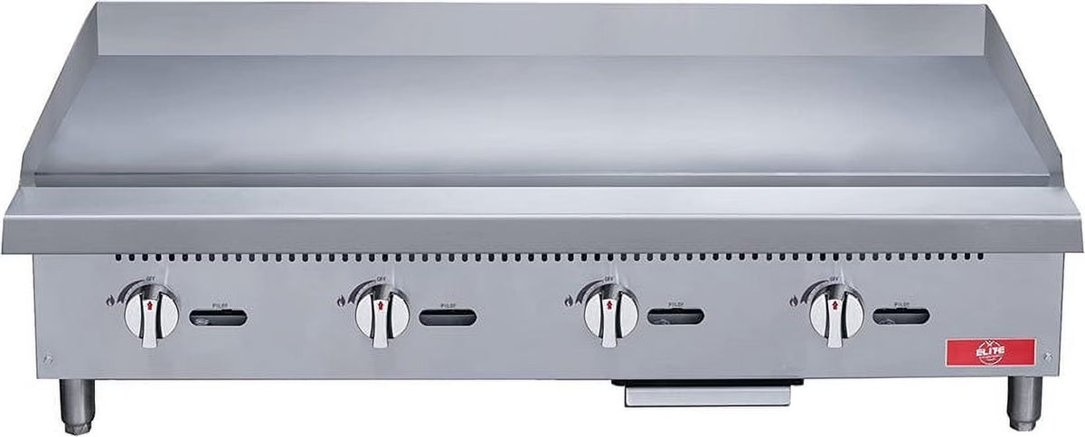 48 in. Heavy-Duty Four Burner Commercial Stainless Stell Griddle