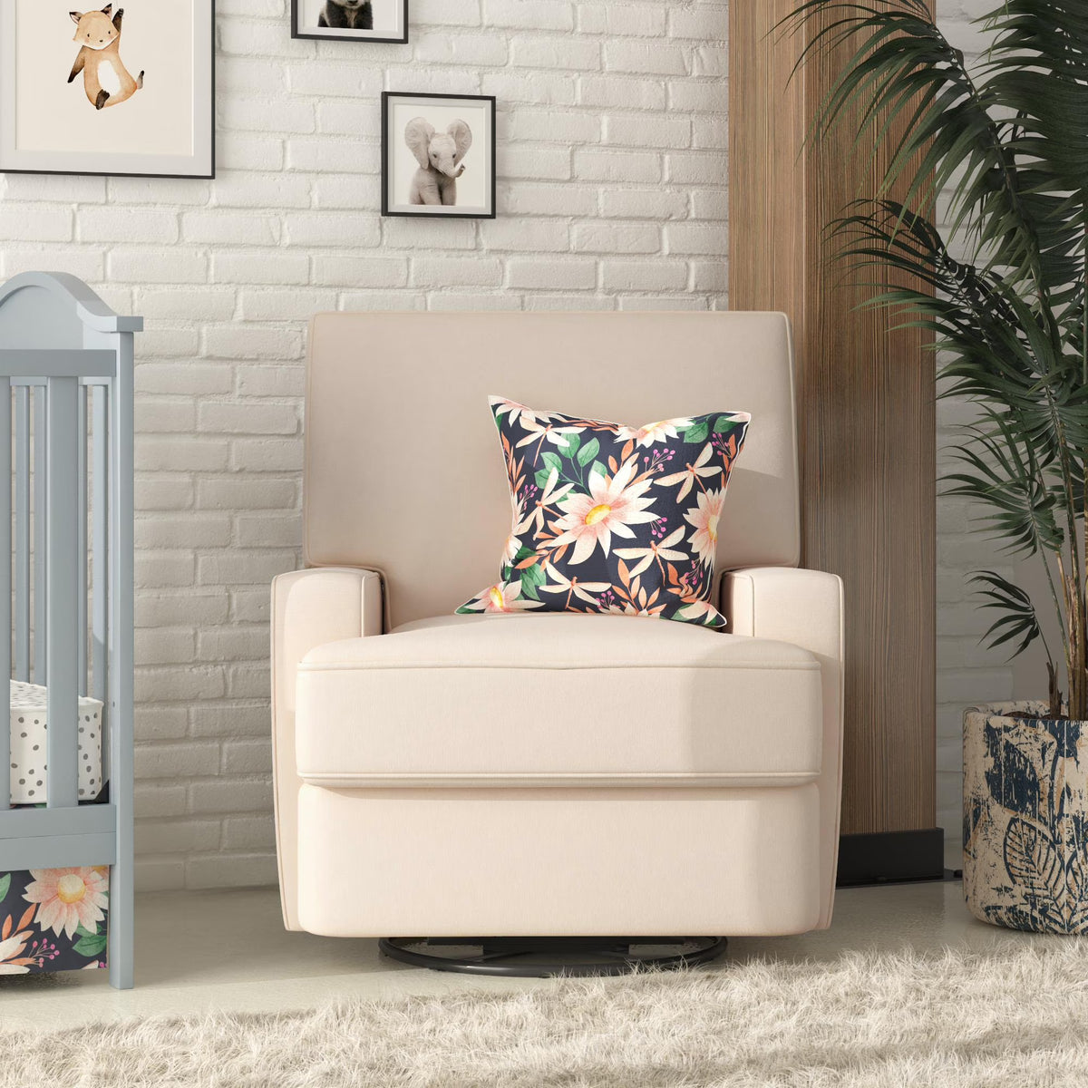 Baby Relax Rylan 4-in-1 Swivel Glider Rocker Recliner Chair