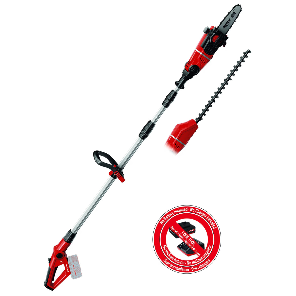 Einhell GE-HC 18 Li T 18-Volt Power X-Change Cordless Telescoping Multi-Tool, Hedge Trimmer, Pole Saw, Tool Only