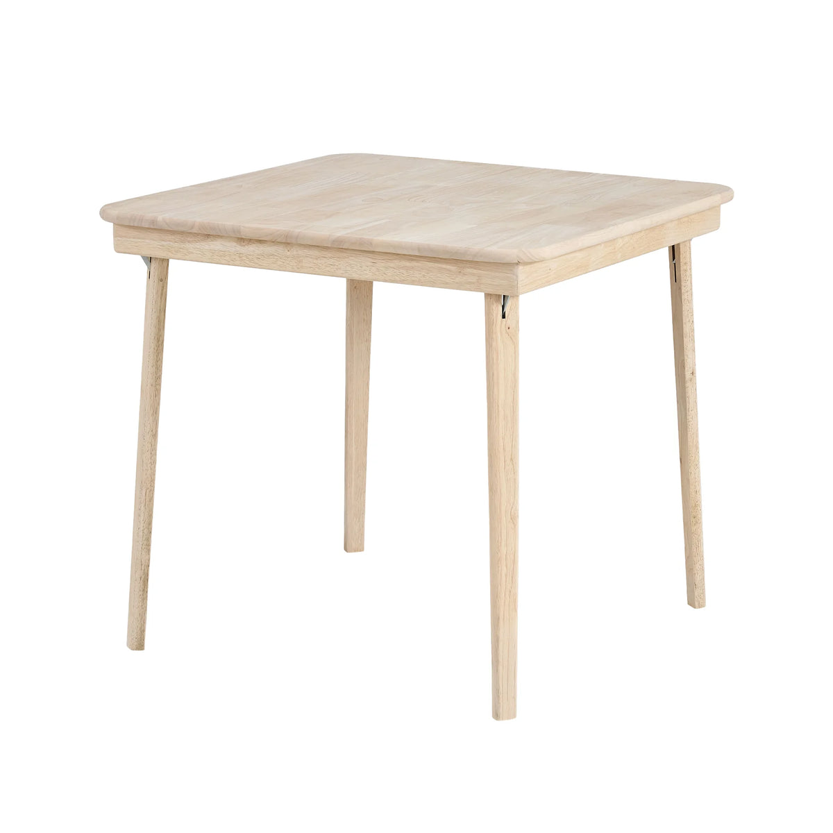 Stakmore Classic Straight Edge Solid Wood Folding Card Table, Unfinished