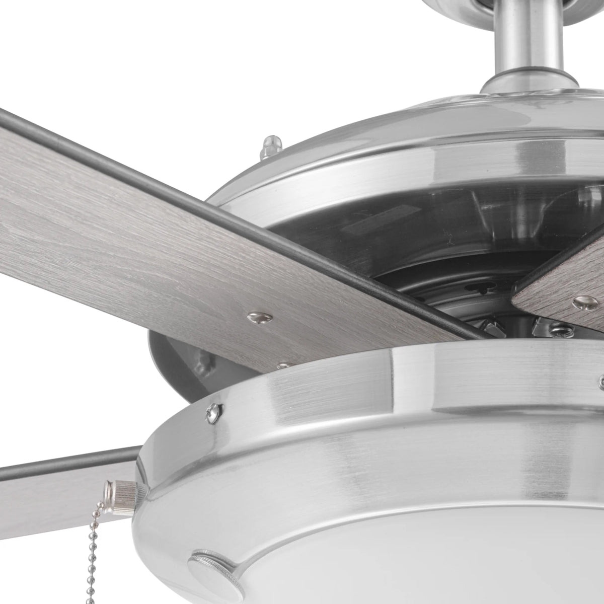 Mainstays 52" Transitional Satin Nickel Indoor Ceiling Fan with Light, Pull Chain Control & Reverse Airflow