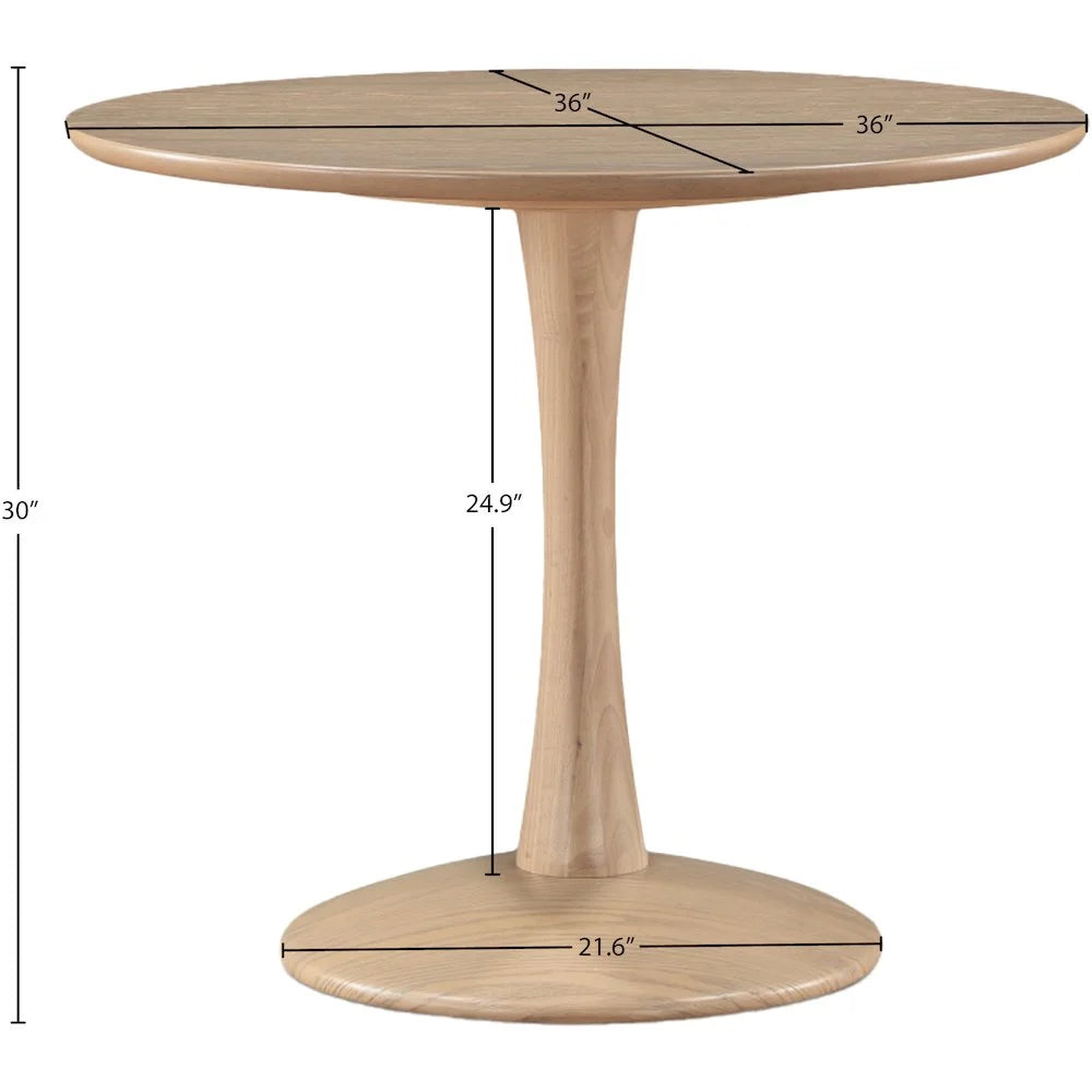Meridian Furniture Holly 36" Natural Dining Table