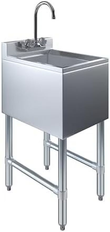 Stainless Steel Single One Compartment Under Bar Sink with Faucet