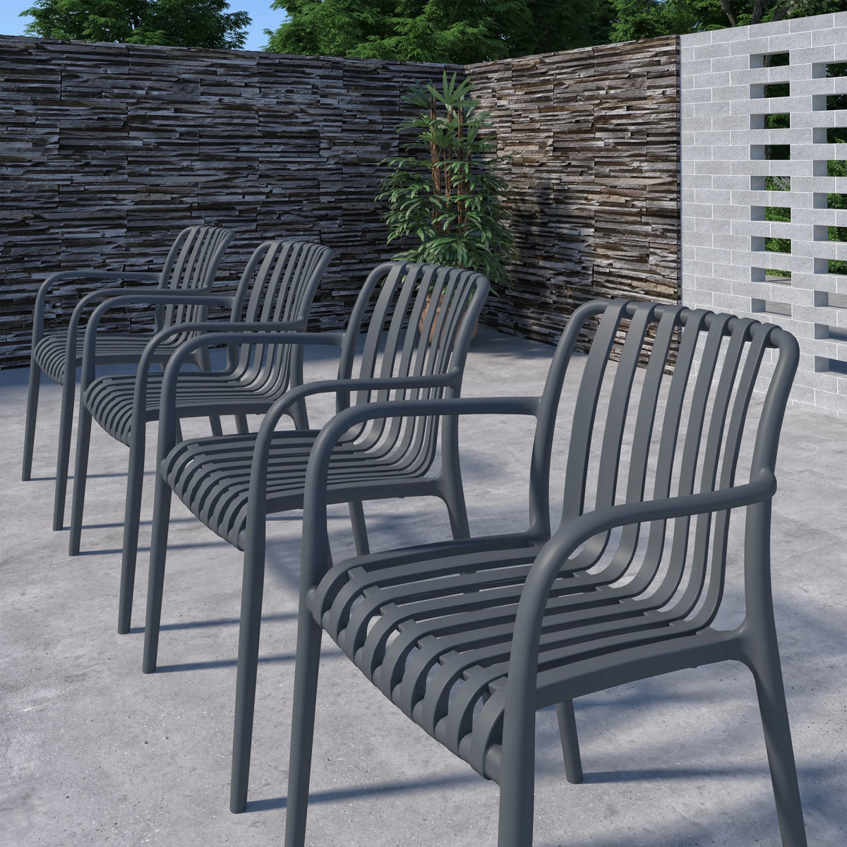 Urban Elements Perry 11-Piece Teak Finish Wood 100% FSC Patio Extendable Dining Set Black