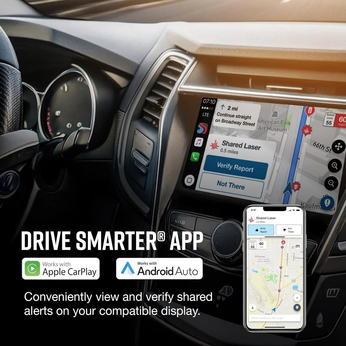 Escort MAX 360c Laser Radar Detector - WiFi & Bluetooth Enabled, 360�� Protection, Extreme Long Range, Voice Alerts, Apple CarPlay & Android Auto Compatible
