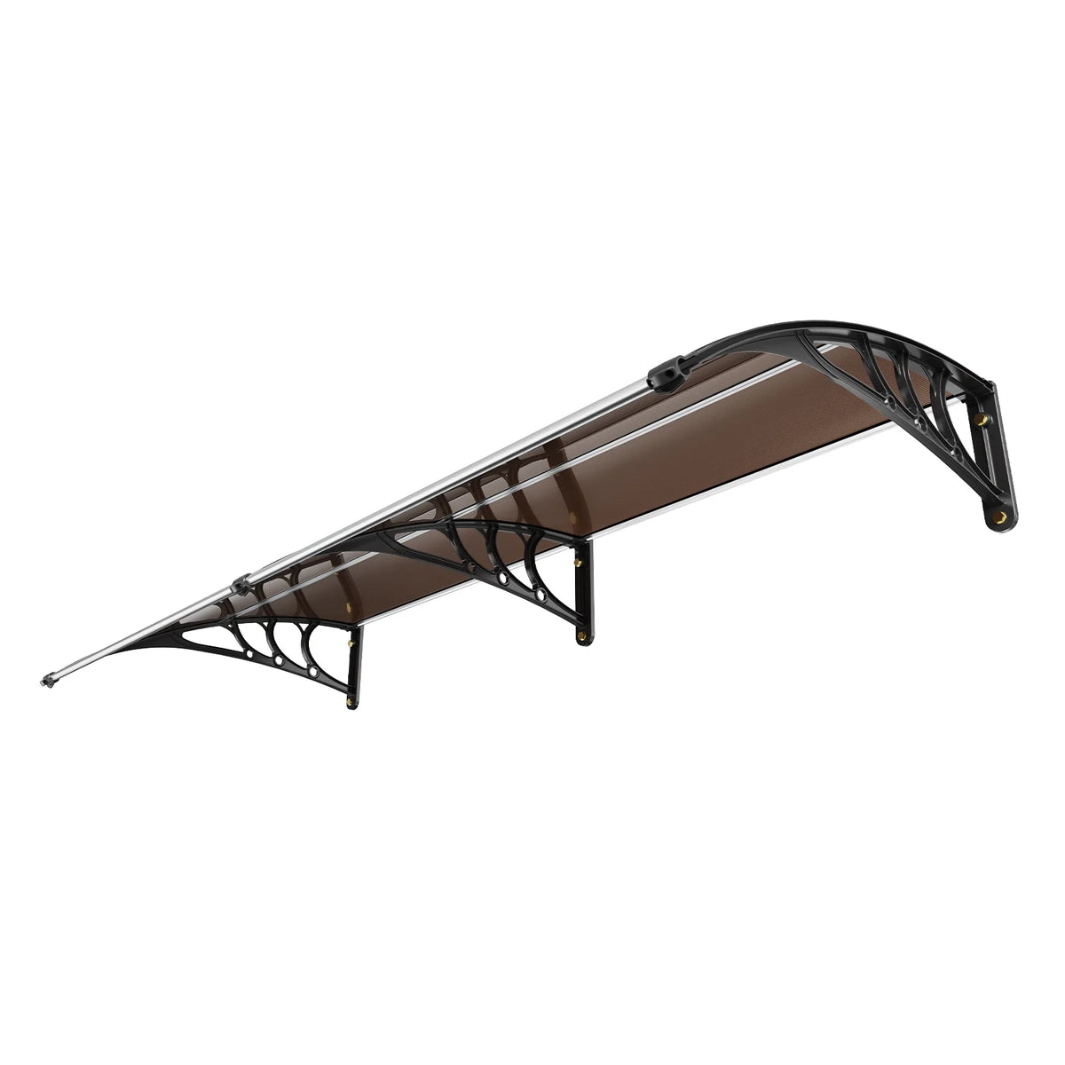 BENTISM Window Door Awning Canopy UV Rain Cover 38" x 78" PC Sheet Brown