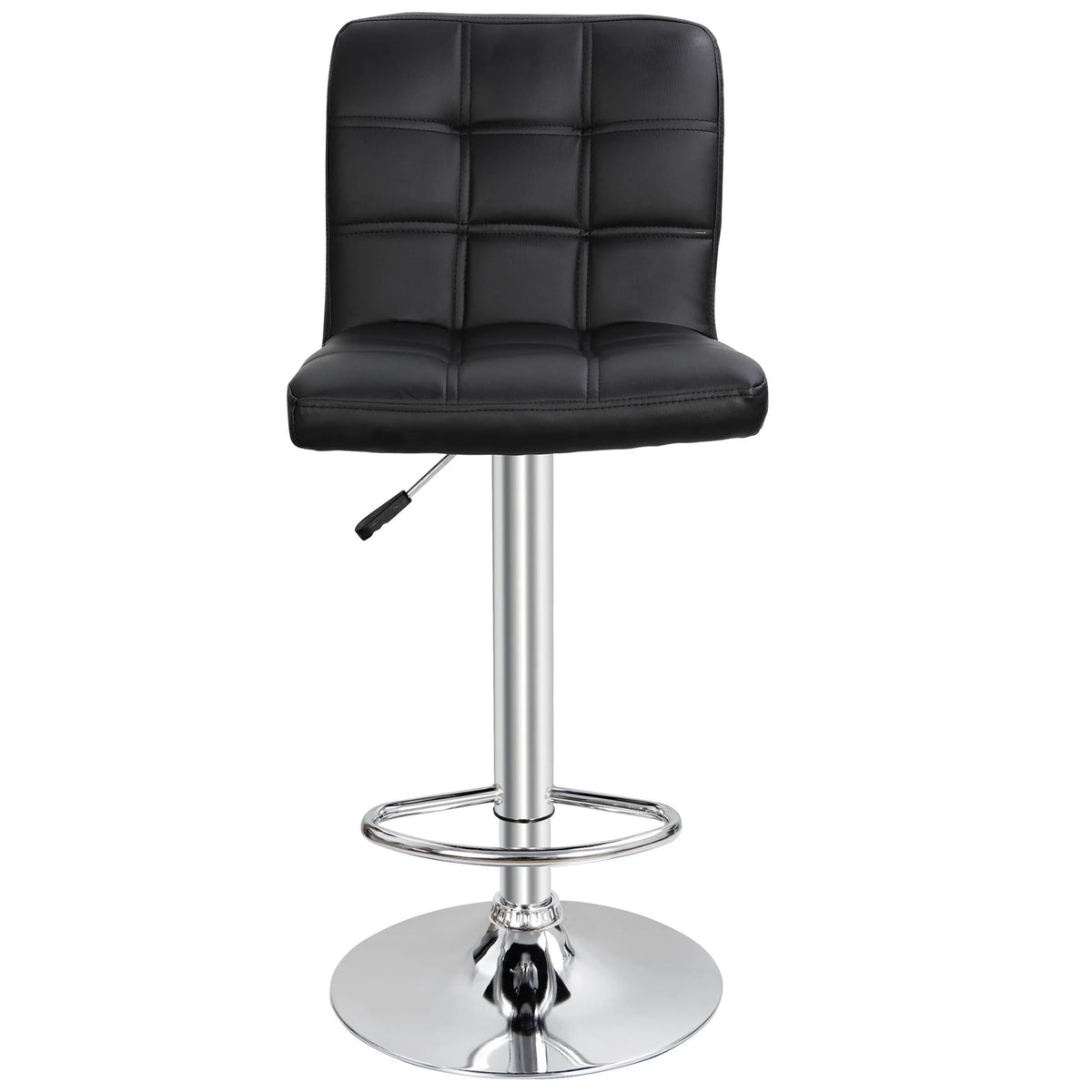 ZENSTYLE Swivel PU Leather Bar Stools with Back Spa Decor Seats 4PCS, Black