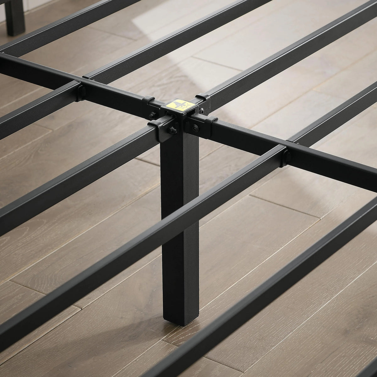 Mainstays 14" Heavy Duty Steel Slat Twin Platform Bed Frame, Black