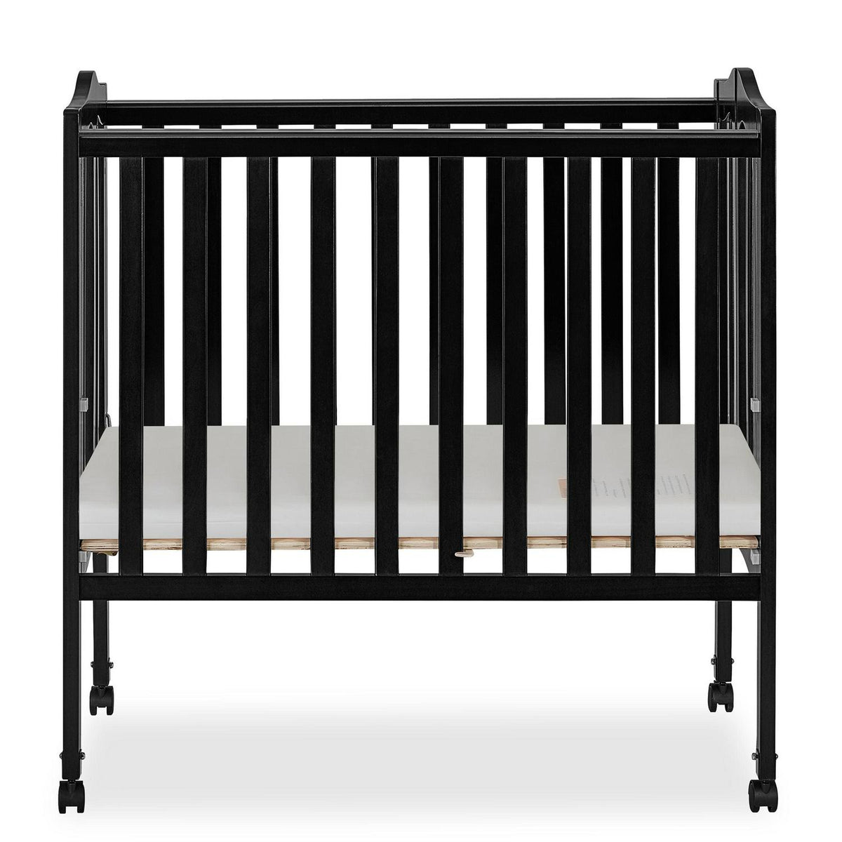 Dream On Me 2-in-1 Lightweight Folding Portable Crib. Black