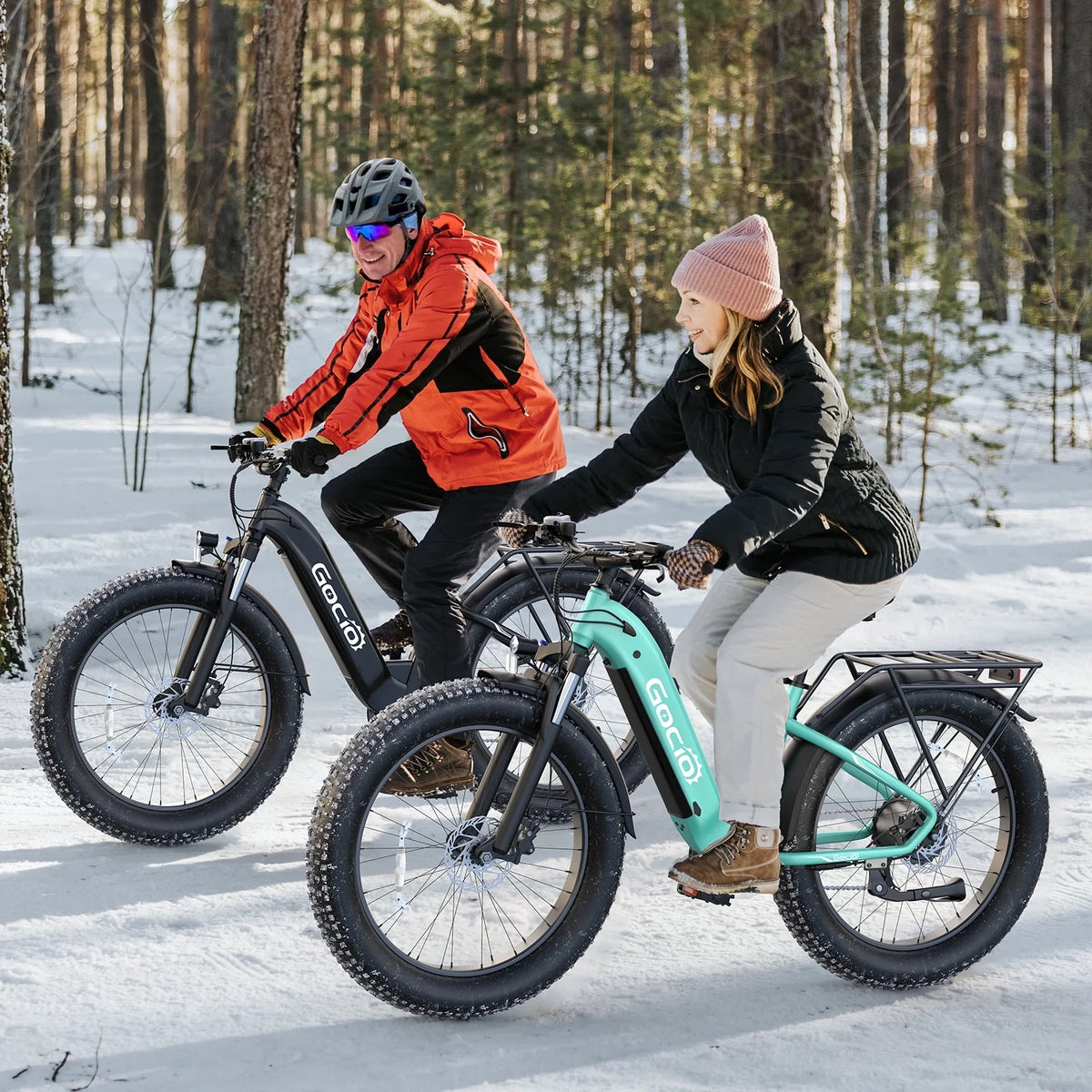 Gocio Electric Bike for Adults, 26" Fat Tire E-Mountain Bike, 1350W Peak Motor 48V 15Ah Battery, 22MPH 7-Speed Ebike for off Road, UL 2849