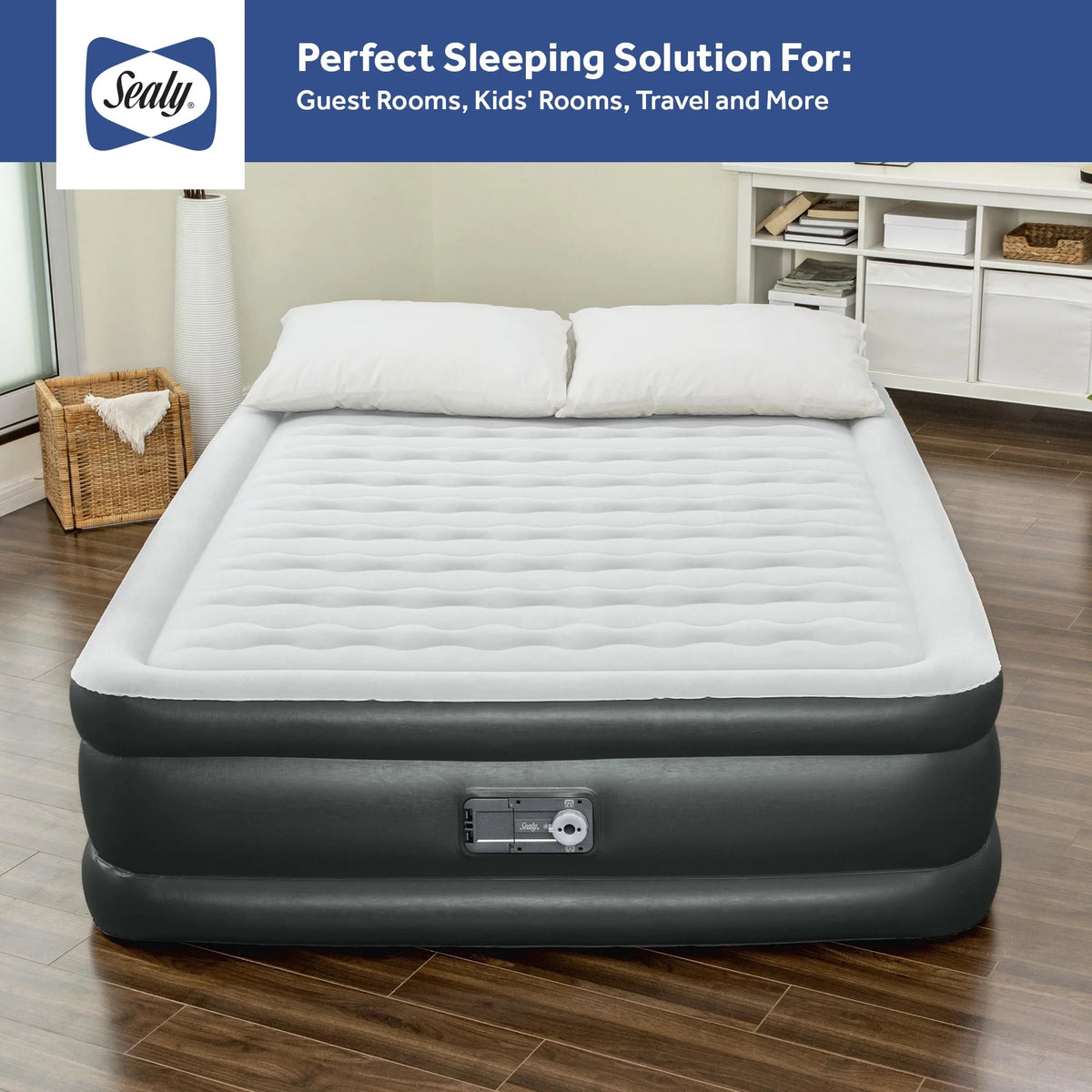 Sealy Tritech 20" Air Mattress Inflatable Bed Twin with Built-In AC Pump