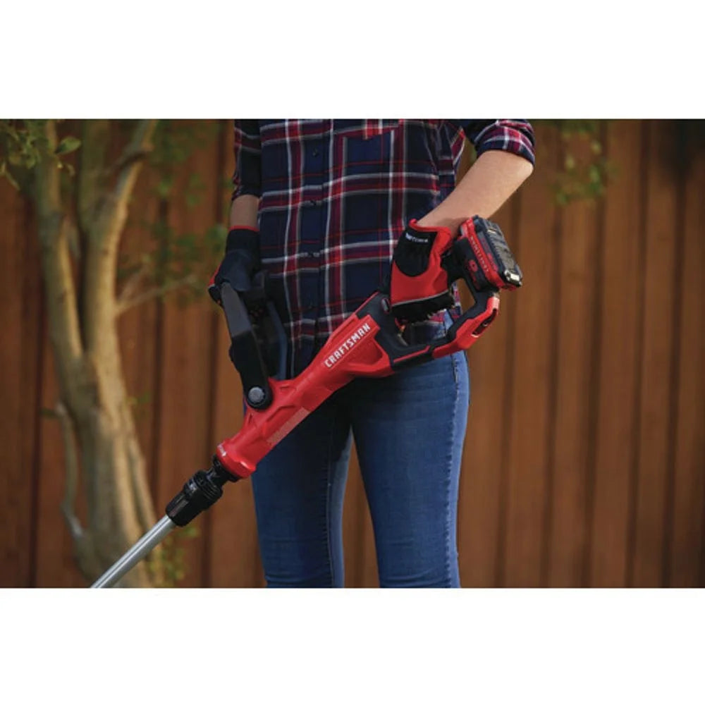 Restored Craftsman CMCST900D1R 20V WEEDWACKER Automatic Feed Lithium-Ion 13 in. Cordless String Trimmer/Edger Kit (2 Ah) (Refurbished)