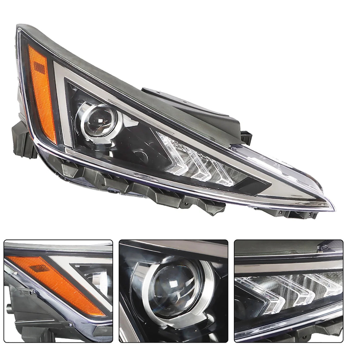 Labwork Headlights Assembly Black Halogen Headlamp Housing Fit for 2019 2020 Hyundai Elantra, Front Right (Passenger Side)