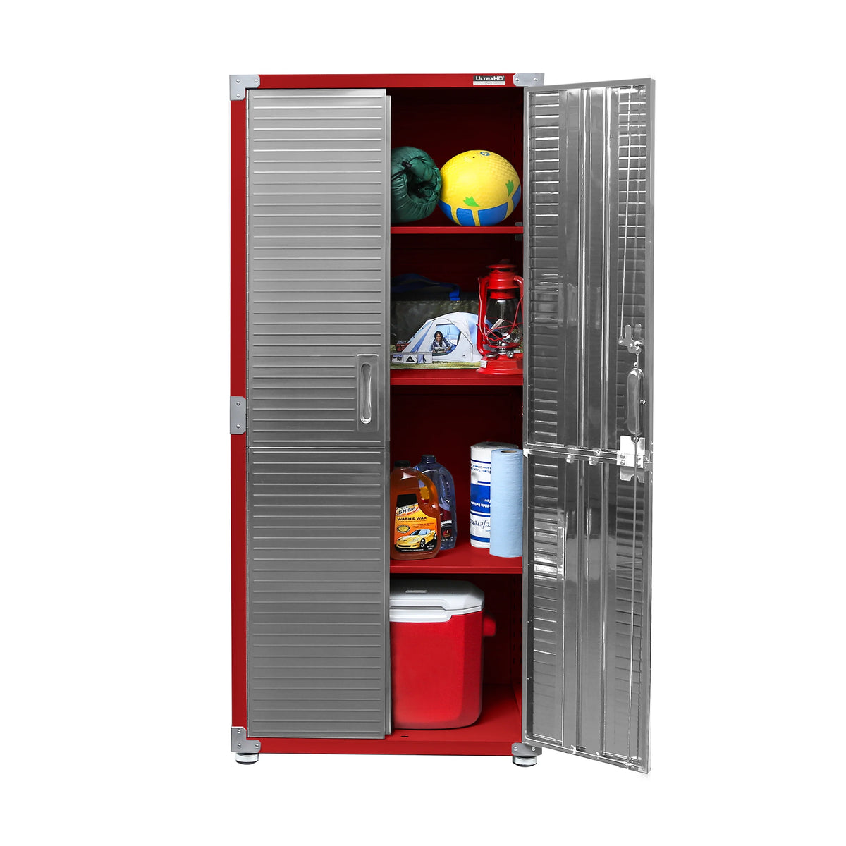 Seville Classics UltraHD? Steel Body Lockable Storage Cabinet Organizer Locker Shelving Unit, Graphite, 30" W x 18" D x 72" H